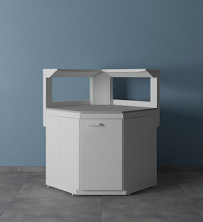 Стол лабораторный угловой УСК с полкой